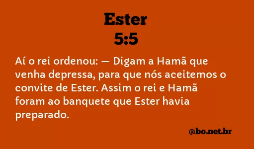 Ester 5:5 NTLH
