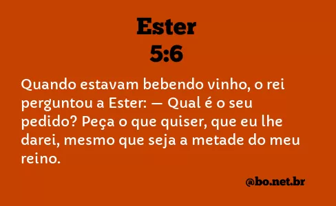 Ester 5:6 NTLH