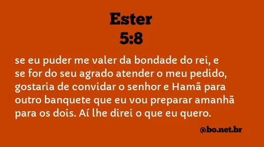 Ester 5:8 NTLH