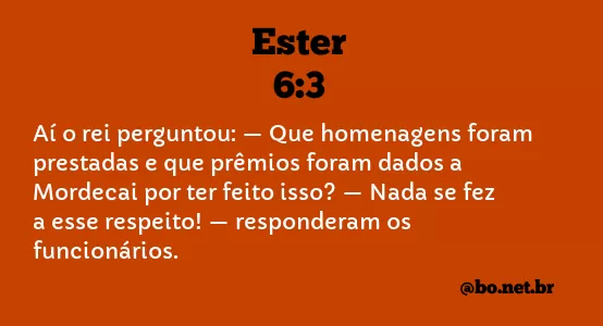 Ester 6:3 NTLH