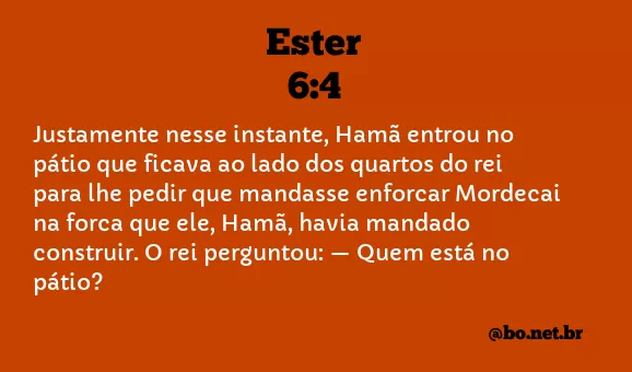 Ester 6:4 NTLH