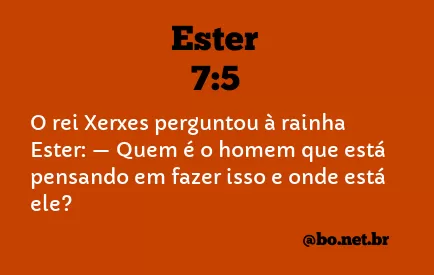 Ester 7:5 NTLH
