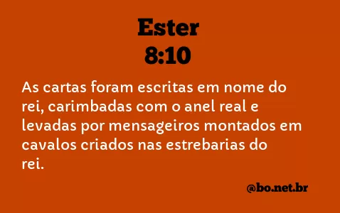 Ester 8:10 NTLH