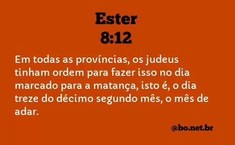 Ester 8:12 NTLH