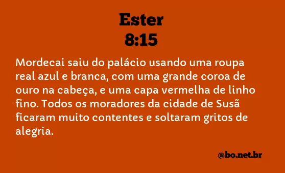 Ester 8:15 NTLH