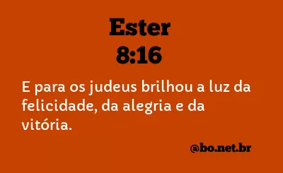 Ester 8:16 NTLH