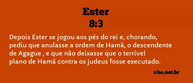 Ester 8:3 NTLH