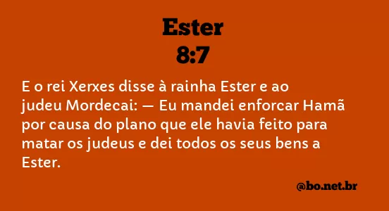 Ester 8:7 NTLH