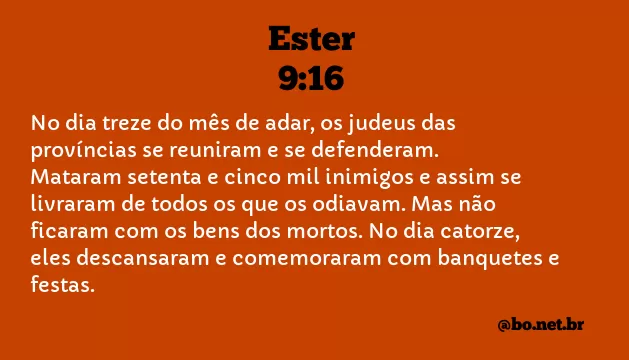 Ester 9:16 NTLH