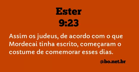 Ester 9:23 NTLH