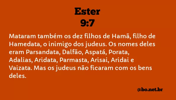 Ester 9:7 NTLH