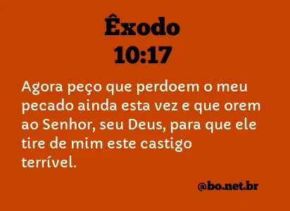 Êxodo 10:17 NTLH