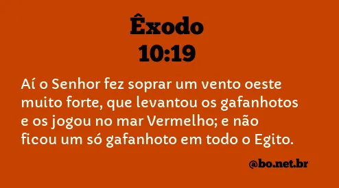 Êxodo 10:19 NTLH