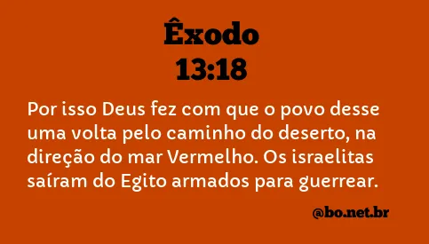 Êxodo 13:18 NTLH