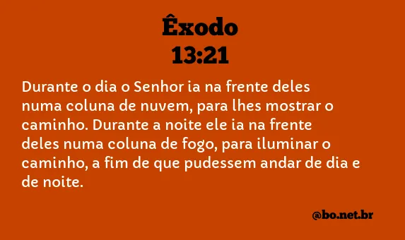 Êxodo 13:21 NTLH