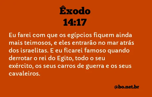 Êxodo 14:17 NTLH