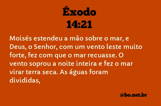 Êxodo 14:21 NTLH