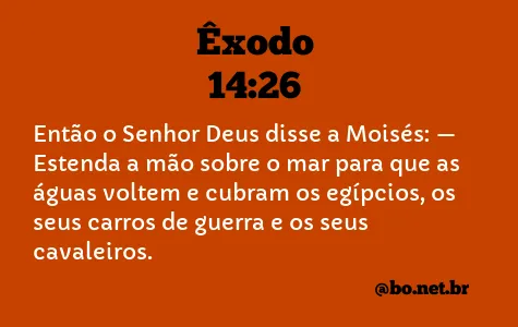 Êxodo 14:26 NTLH