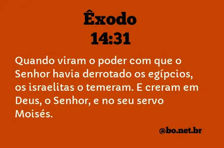 Êxodo 14:31 NTLH