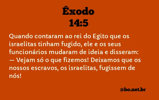 Êxodo 14:5 NTLH