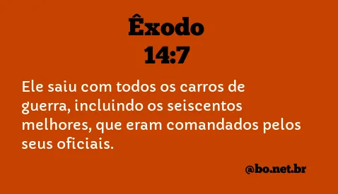 Êxodo 14:7 NTLH