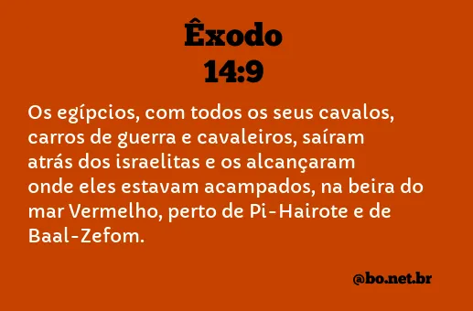 Êxodo 14:9 NTLH