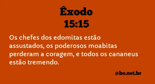 Êxodo 15:15 NTLH