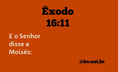 Êxodo 16:11 NTLH