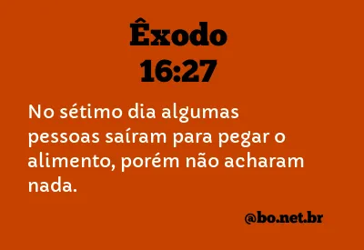 Êxodo 16:27 NTLH