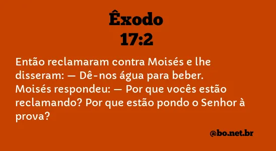 Êxodo 17:2 NTLH