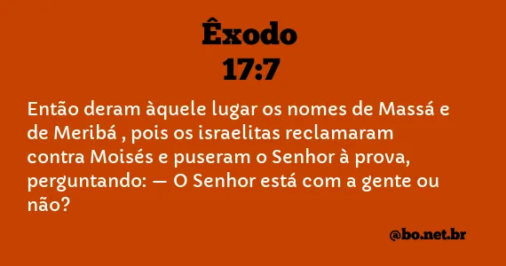 Êxodo 17:7 NTLH