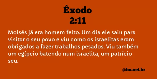 Êxodo 2:11 NTLH