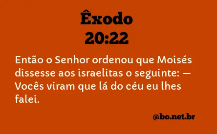 Êxodo 20:22 NTLH