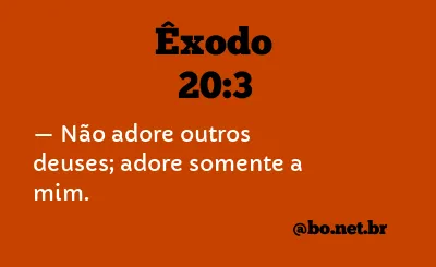 Êxodo 20:3 NTLH