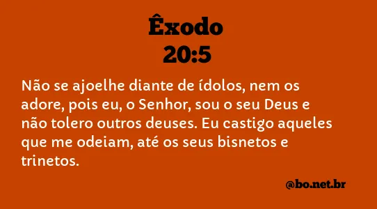 Êxodo 20:5 NTLH