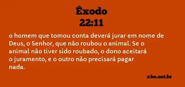 Êxodo 22:11 NTLH