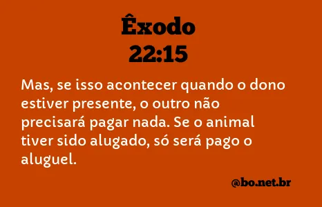 Êxodo 22:15 NTLH