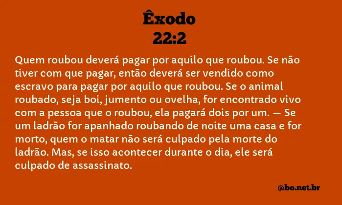 Êxodo 22:2 NTLH