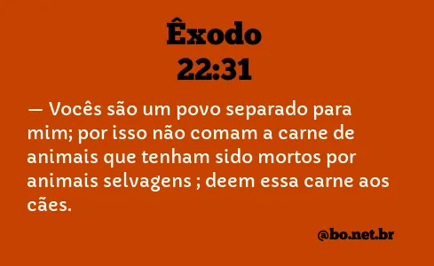 Êxodo 22:31 NTLH