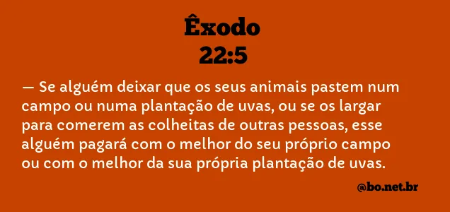 Êxodo 22:5 NTLH