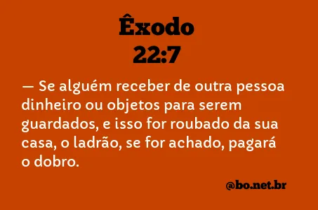 Êxodo 22:7 NTLH