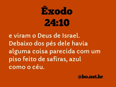 Êxodo 24:10 NTLH