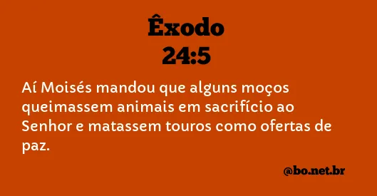 Êxodo 24:5 NTLH