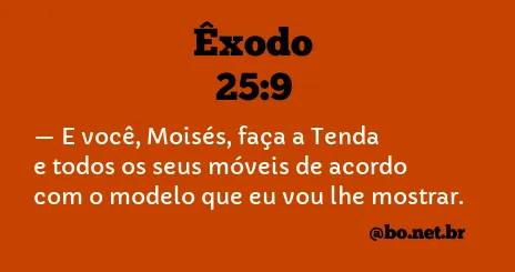 Êxodo 25:9 NTLH