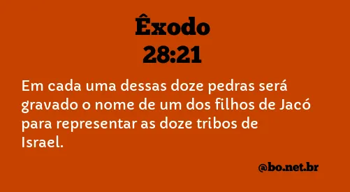 Êxodo 28:21 NTLH