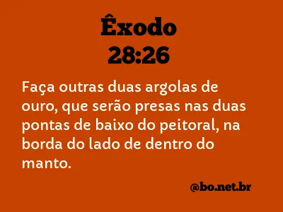 Êxodo 28:26 NTLH