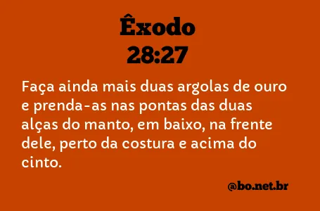 Êxodo 28:27 NTLH