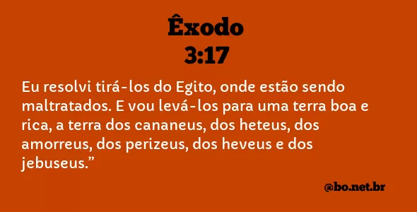 Êxodo 3:17 NTLH