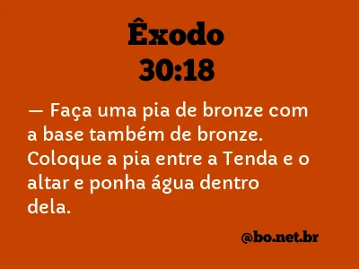 Êxodo 30:18 NTLH