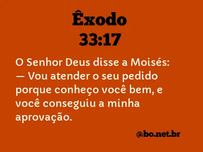 Êxodo 33:17 NTLH